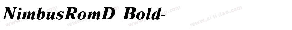 NimbusRomD Bold字体转换